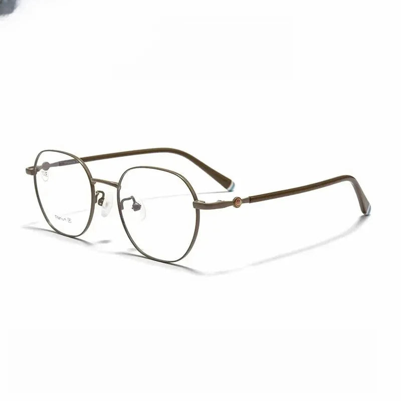 Unisex Polygon Full Rim Titanium Prescription Glasses 881028 — view 6 | Rx Spectacle