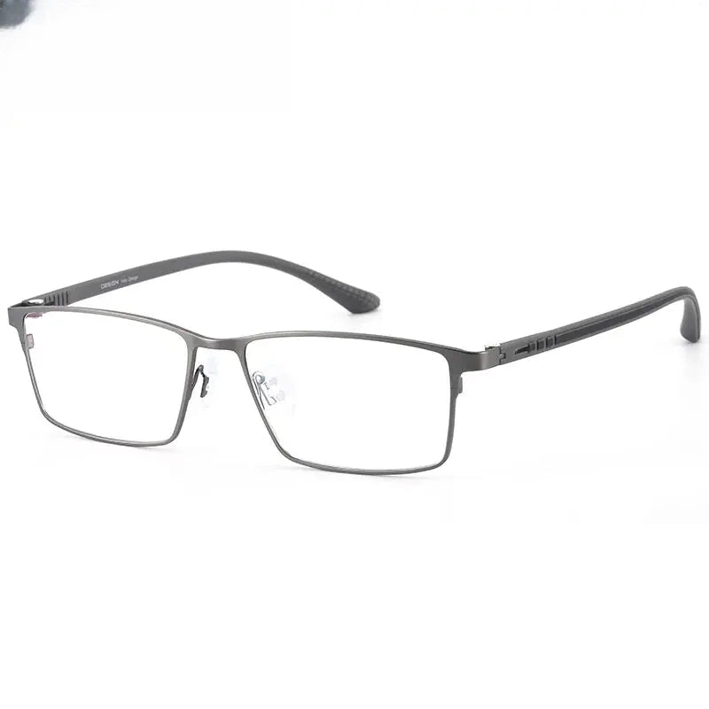 Men's Square Full Rim Titanium Prescription Glasses 779386 — view 4 | Rx Spectacle