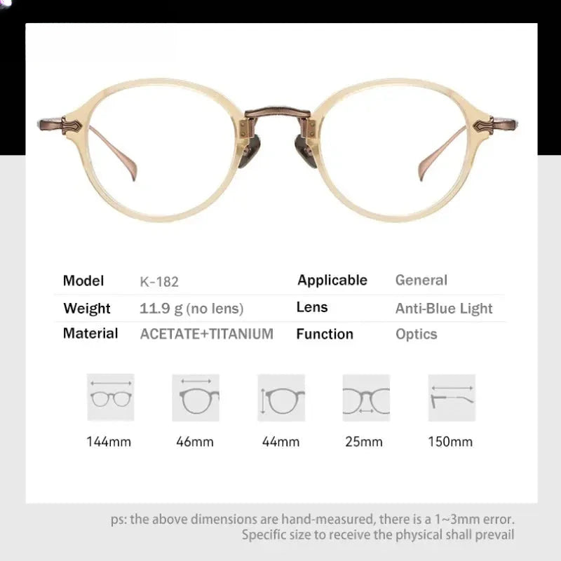 Unisex Oval Full Rim Titanium Reading Glasses 517182 — view 2 | Rx Spectacle