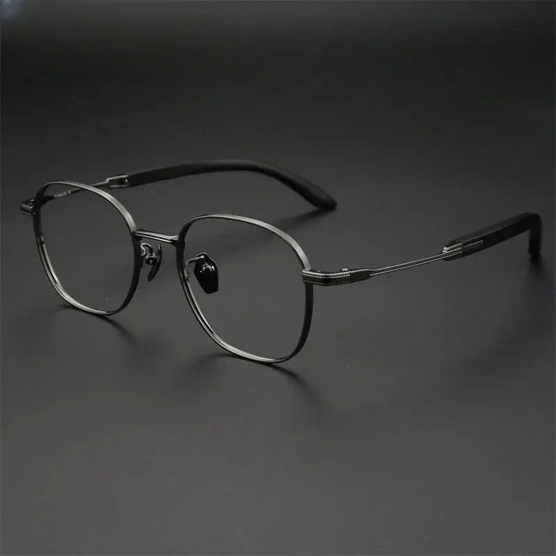 Unisex Square Full Rim Titanium Prescription Glasses 312330 — view 3 | Rx Spectacle
