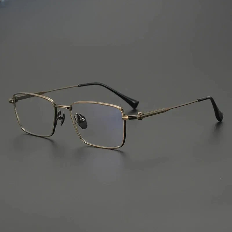 Unisex Square Full Rim Titanium Prescription Glasses Gxyj4007 — view 4 | Rx Spectacle