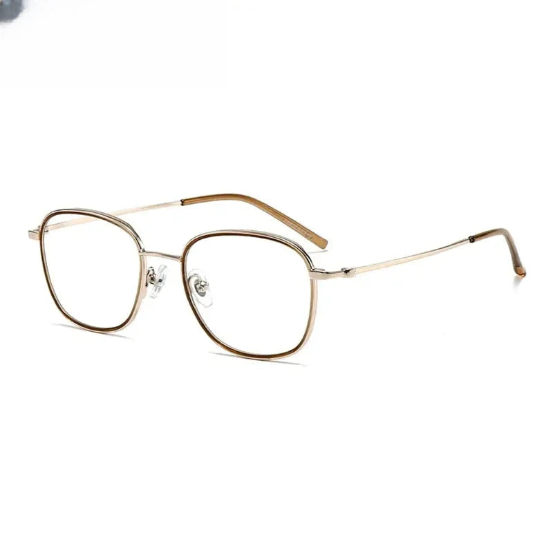 Women's Square Full Rim Titanium Prescription Glasses 641065 — view 1 | Rx Spectacle