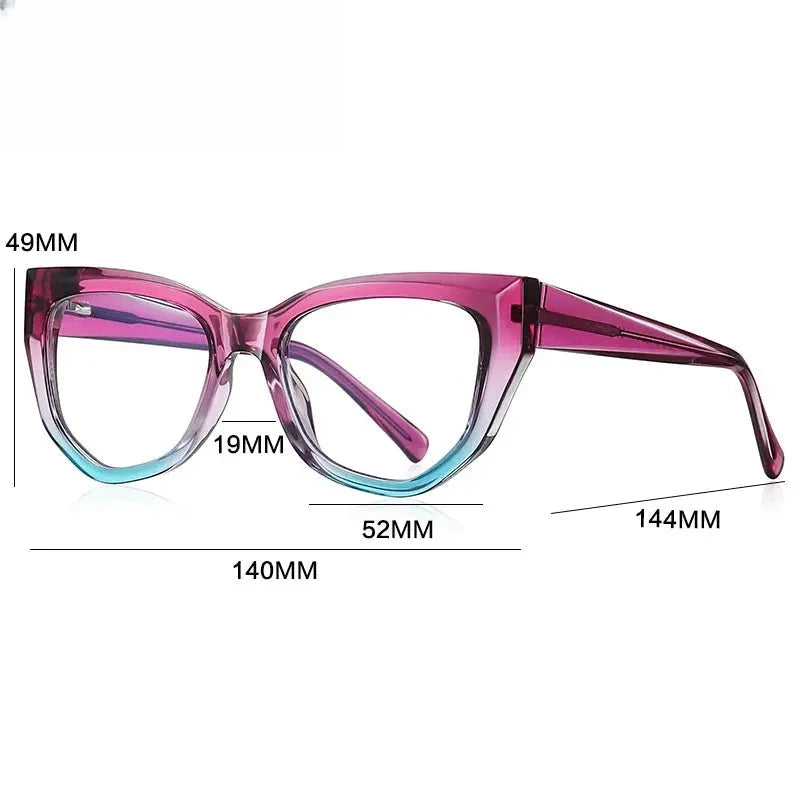 Women's Cat Eye Full Rim Titanium Reading Glasses Gx2156 — view 2 | Rx Spectacle