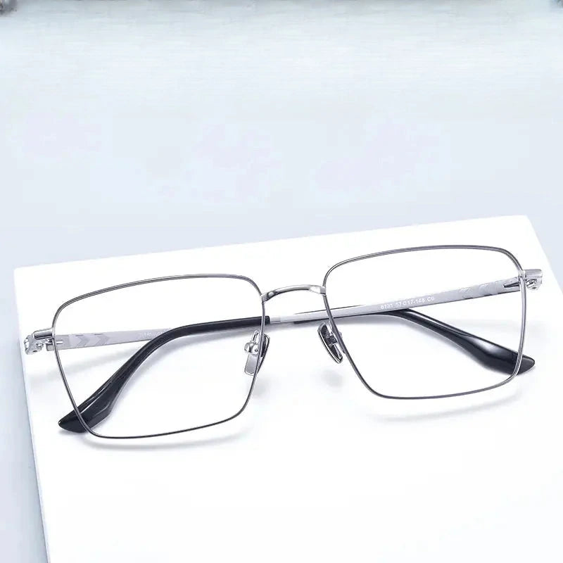 Unisex Polygon Full Rim Titanium Prescription Glasses 81314 — view 1 | Rx Spectacle