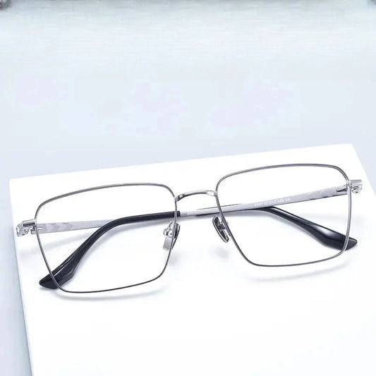 Unisex Polygon Full Rim Titanium Prescription Glasses 81314 — view 1 | Rx Spectacle