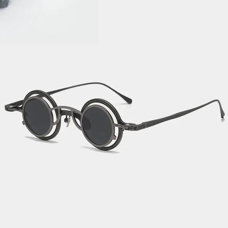Unisex Round Full Rim Titanium Clip-On Prescription Glasses 1491 — view 8 | Rx Spectacle