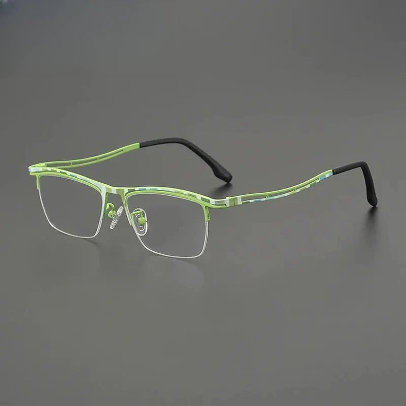 Women's Browline Semi-Rimless Titanium Prescription Glasses G85890 — view 1 | Rx Spectacle