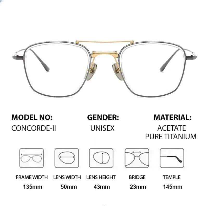 Women's Polygon Full Rim Titanium Prescription Glasses 887142 — view 2 | Rx Spectacle