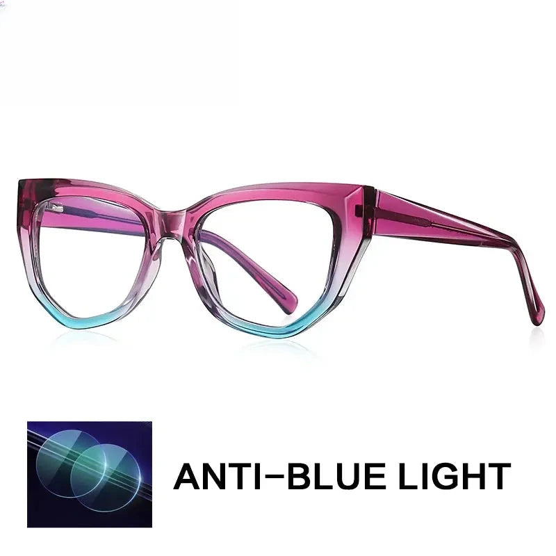 Women's Cat Eye Full Rim Titanium Reading Glasses Gx2156 — view 8 | Rx Spectacle
