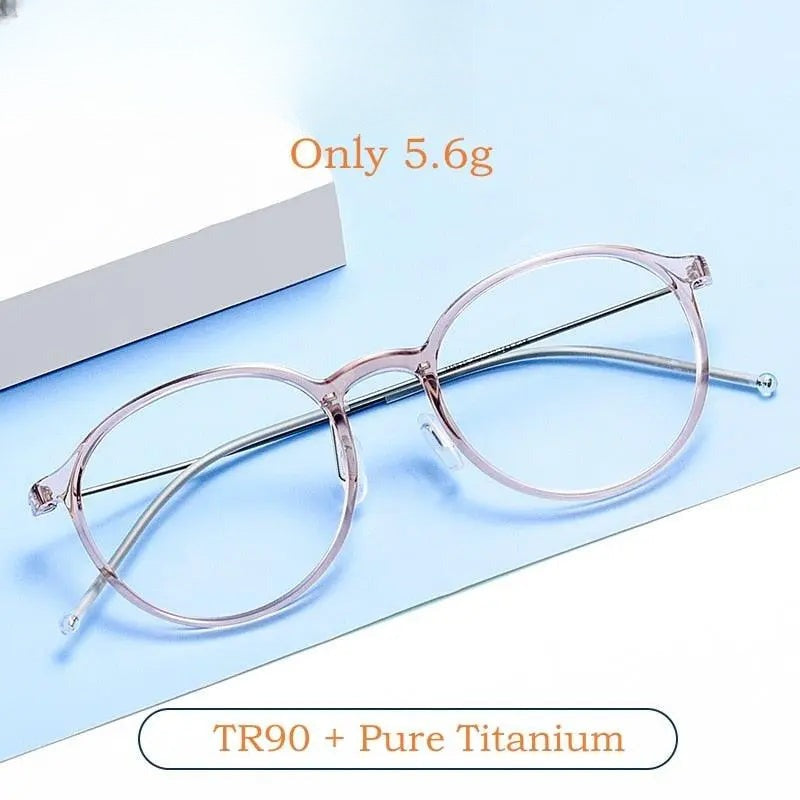 Unisex Round Full Rim Titanium Prescription Glasses 5825M — view 1 | Rx Spectacle