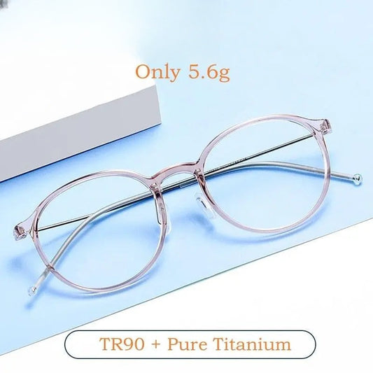 Unisex Round Full Rim Titanium Prescription Glasses 5825M — view 1 | Rx Spectacle