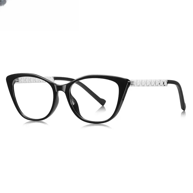 Women's Cat Eye Full Rim Titanium Prescription Glasses 52019 — view 4 | Rx Spectacle