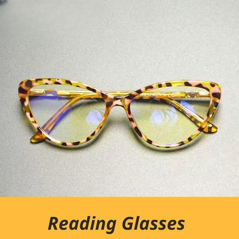 Women's Cat Eye Full Rim Titanium Reading Glasses G2232 — view 1 | Rx Spectacle