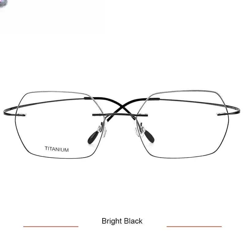 Unisex Rimless Titanium Prescription Glasses 36018 — view 3 | Rx Spectacle