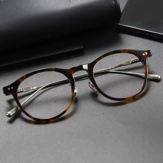 Women's Round Full Rim Acetate Prescription Glasses 803100 — view 1 | Rx Spectacle