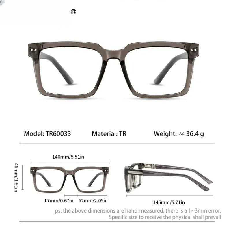 Unisex Square Full Rim TR90 Reading Glasses 360033 — view 2 | Rx Spectacle