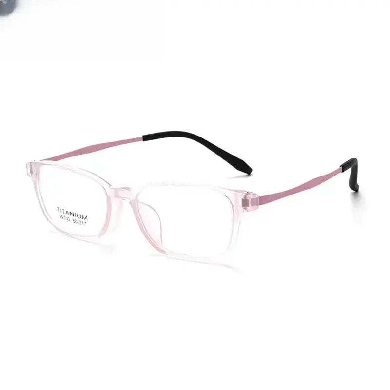 Women's Square Full Rim Titanium Prescription Glasses 99100 — view 6 | Rx Spectacle