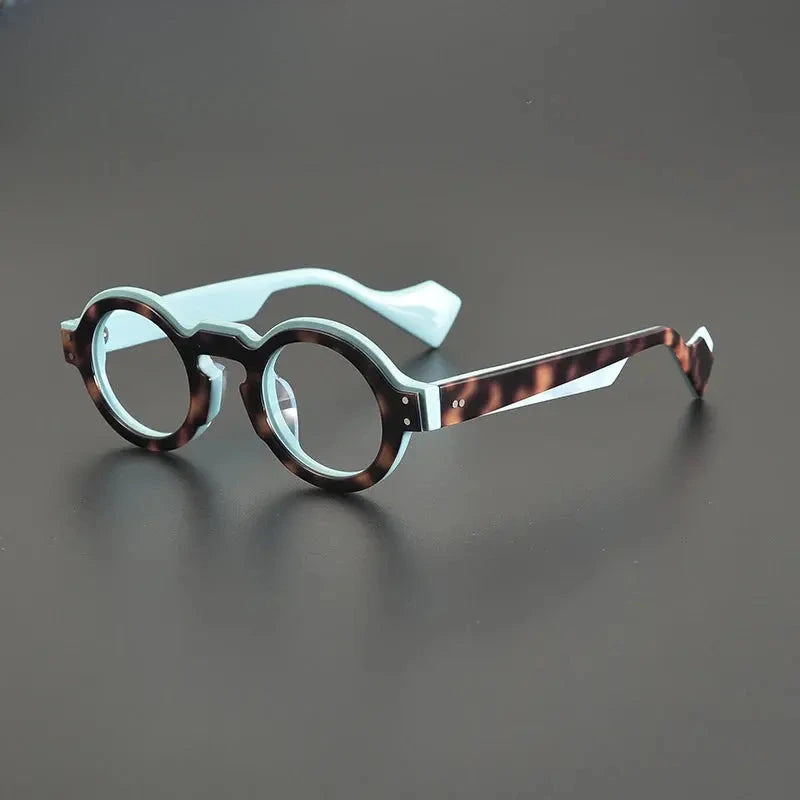 Unisex Round Full Rim Acetate Prescription Glasses Gxyj1161 — view 4 | Rx Spectacle
