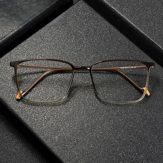Women's Square Full Rim Titanium Prescription Glasses 92346 — view 1 | Rx Spectacle