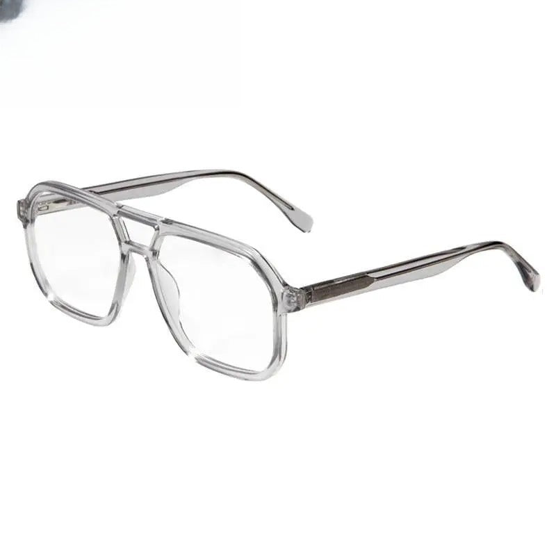 Unisex Square Full Rim Acetate Double Bridge Prescription Glasses Gxyj1099 — view 4 | Rx Spectacle