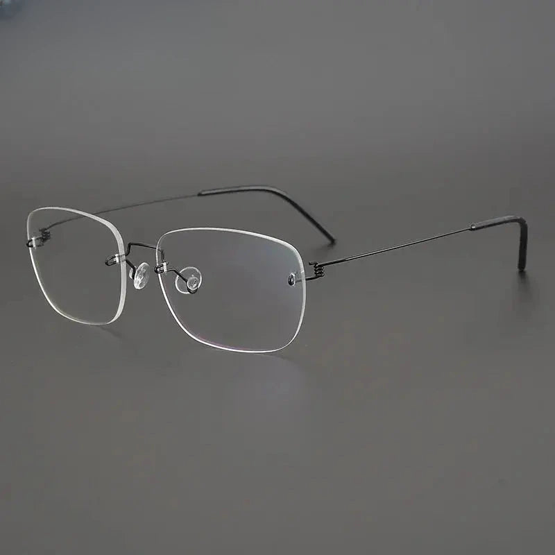 Women's Square Rimless Titanium Prescription Glasses 361100 — view 7 | Rx Spectacle