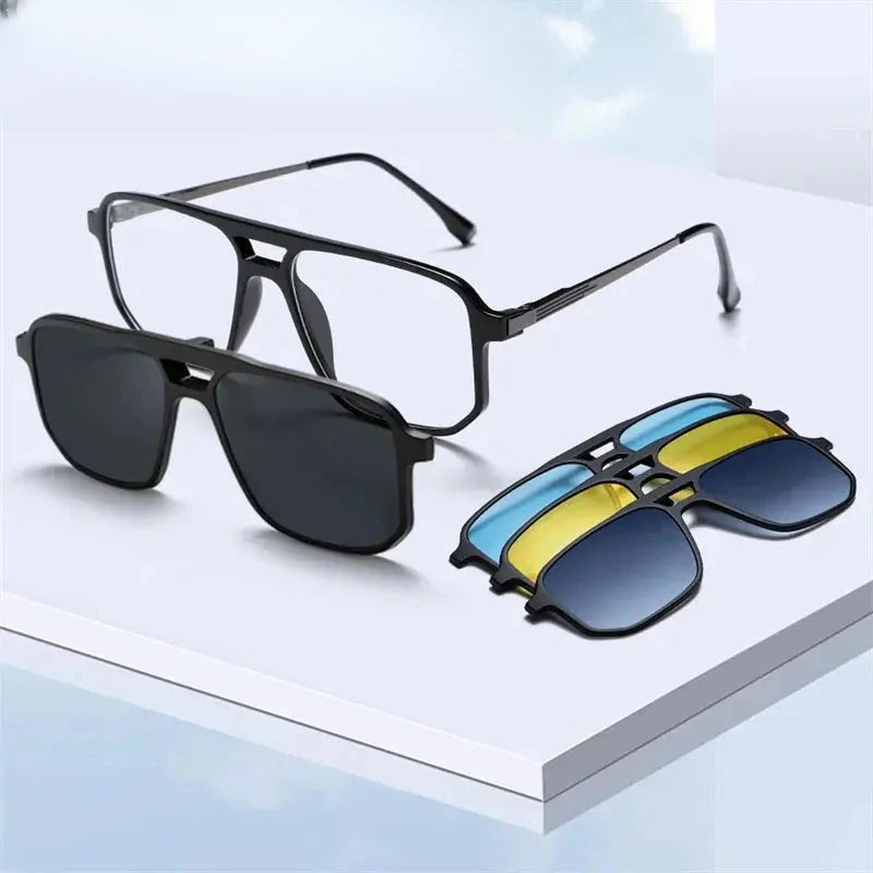 Unisex Square Full Rim Alloy Prescription Glasses 60824 — view 1 | Rx Spectacle