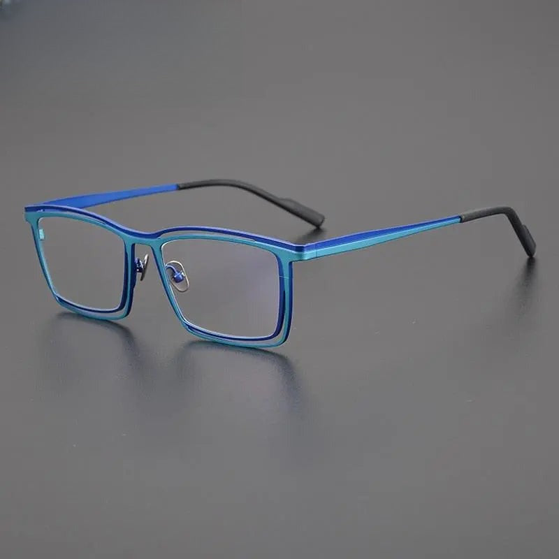 Unisex Square Full Rim Titanium Prescription Glasses Gxyj1021 — view 1 | Rx Spectacle