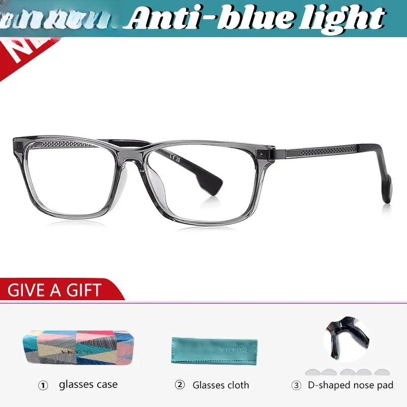 Women's Square Full Rim Titanium Reading Glasses 97205 — view 6 | Rx Spectacle