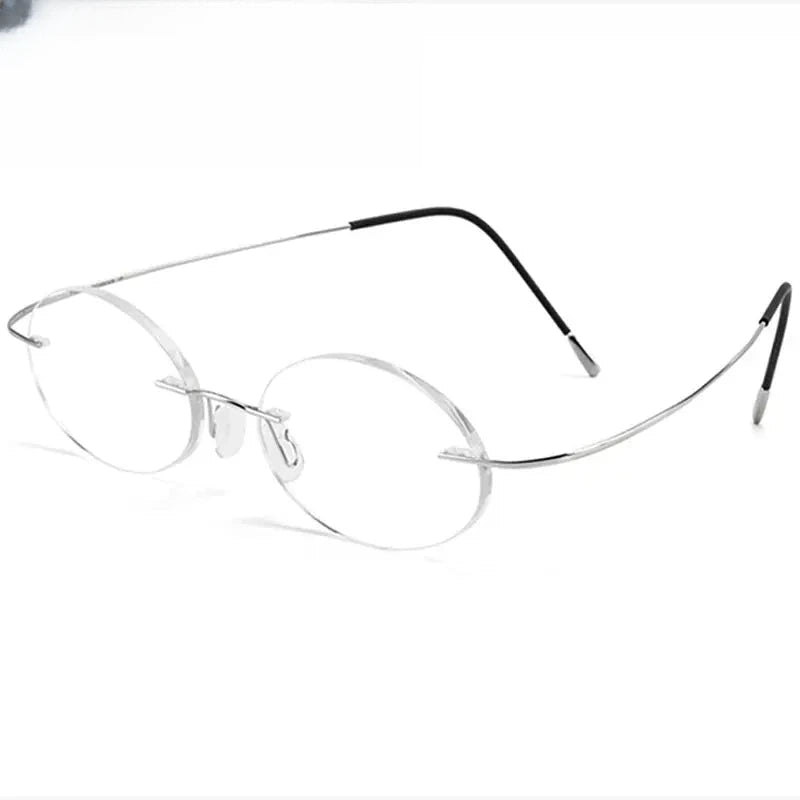 Women's Polygon Rimless Titanium Prescription Glasses 316016 — view 4 | Rx Spectacle