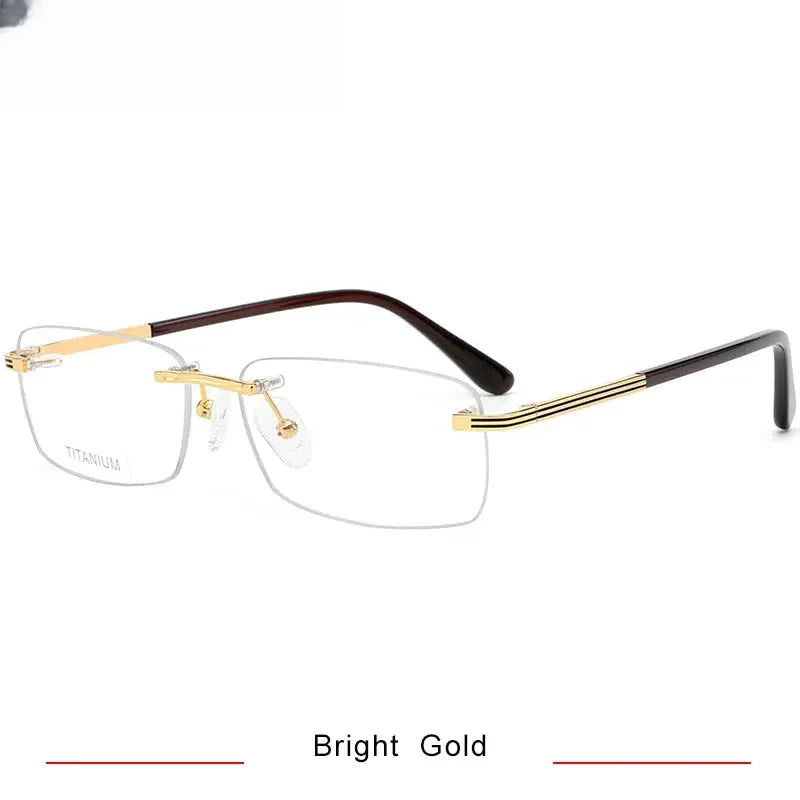 Women's Square Rimless Titanium Prescription Glasses 3887360 — view 5 | Rx Spectacle