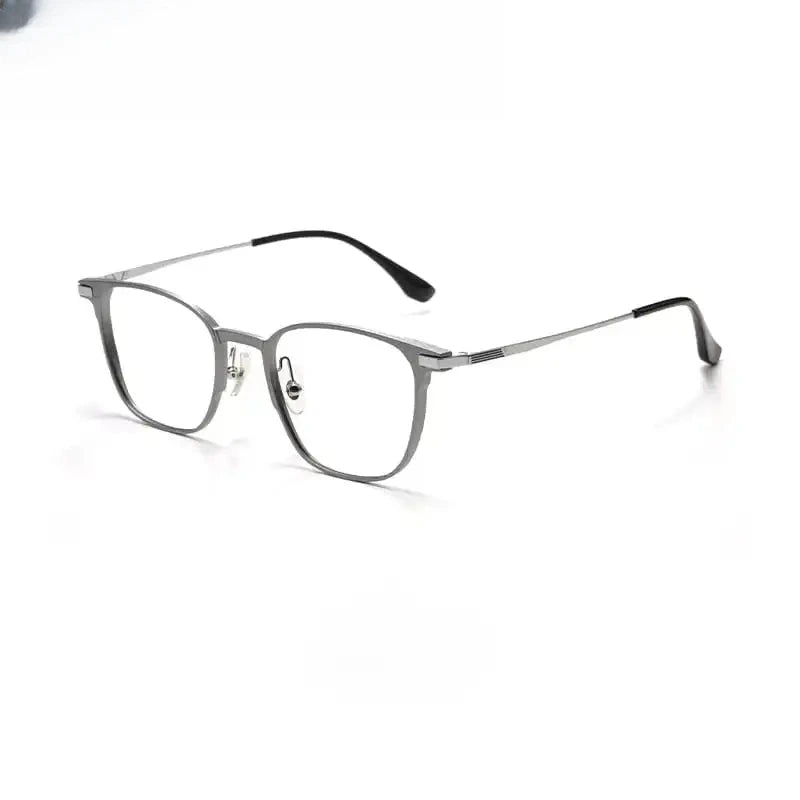 Men's Square Full Rim Titanium Prescription Glasses 28559 — view 3 | Rx Spectacle
