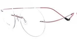 Unisex Oval Rimless Titanium Prescription Glasses 96134 — view 10 | Rx Spectacle