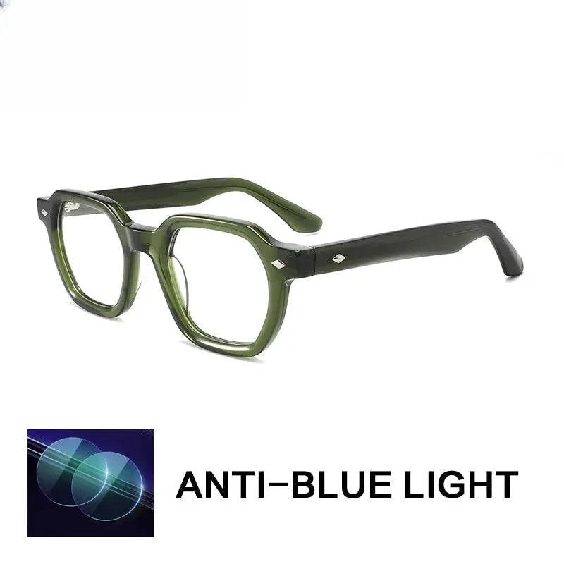 Unisex Polygon Full Rim Acetate Reading Glasses G1157 — view 7 | Rx Spectacle