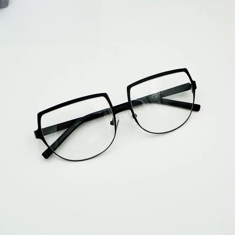 Unisex Round Full Rim Alloy Flat Top Prescription Glasses Y007 — view 1 | Rx Spectacle