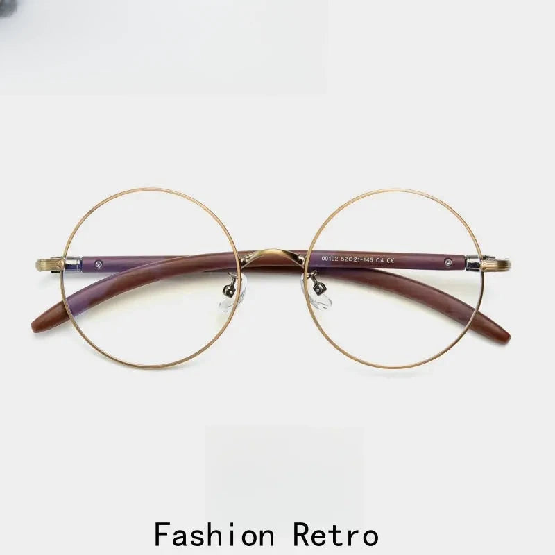 Unisex Round Full Rim TR90 Prescription Glasses 00102 — view 2 | Rx Spectacle