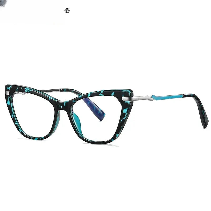 Women's Cat Eye Full Rim Titanium Reading Glasses 2107 — view 4 | Rx Spectacle
