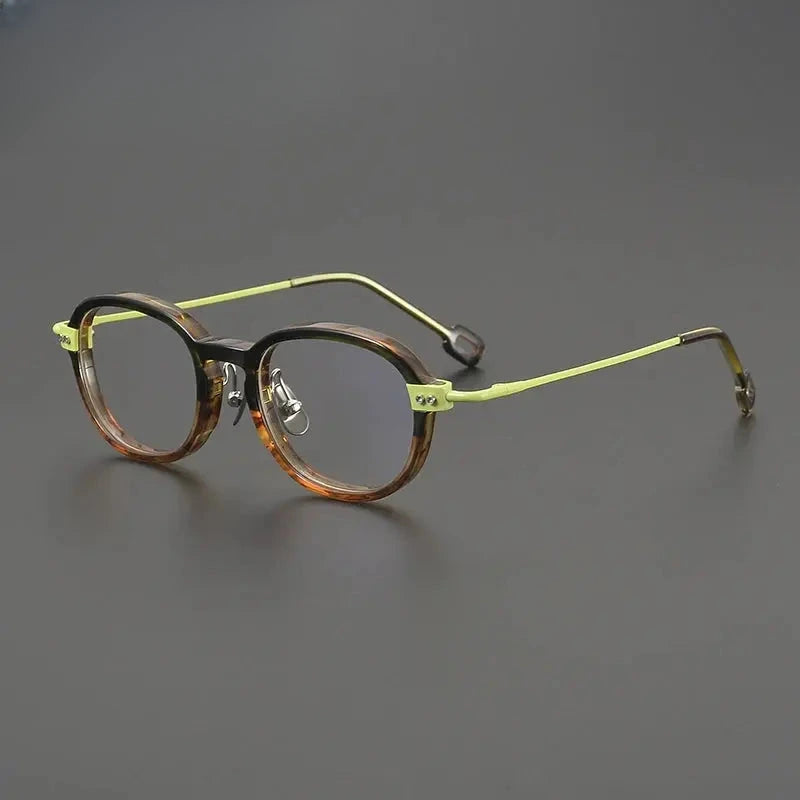 Unisex Square Full Rim Titanium Oversized Prescription Glasses 679010 — view 3 | Rx Spectacle