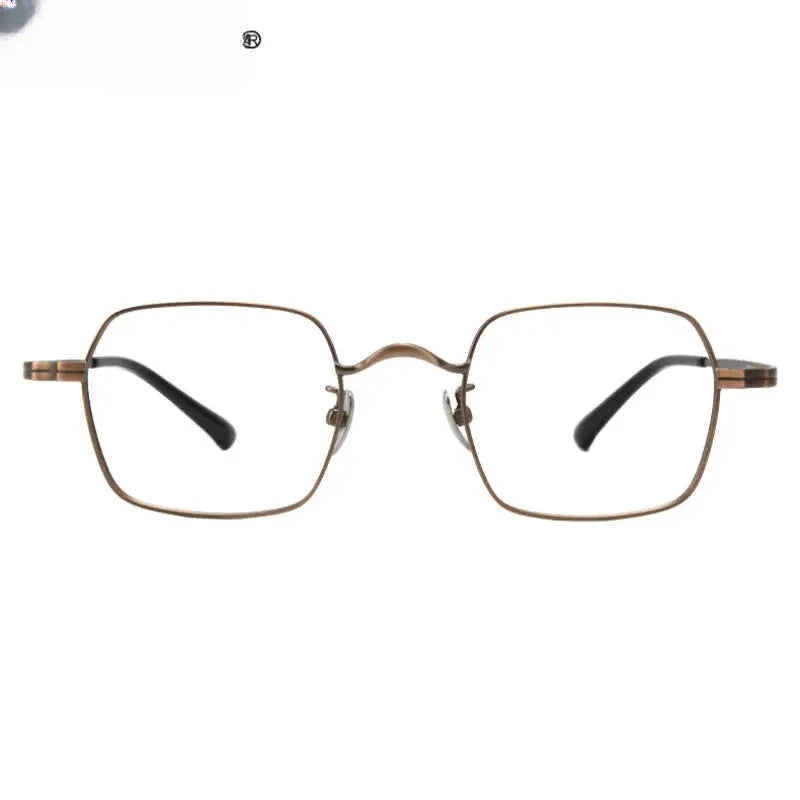 Men's Square Full Rim Titanium Reading Glasses V6801 — view 5 | Rx Spectacle