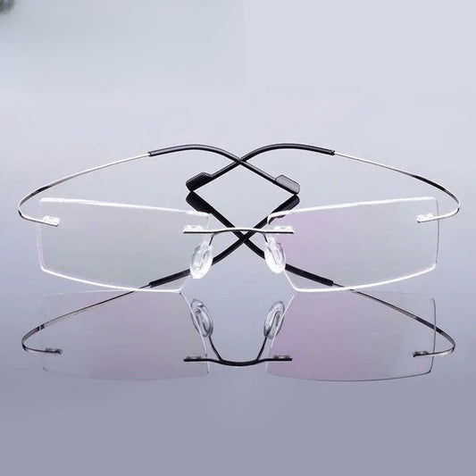 Men's Rimless Alloy Prescription Glasses T8089 — view 1 | Rx Spectacle