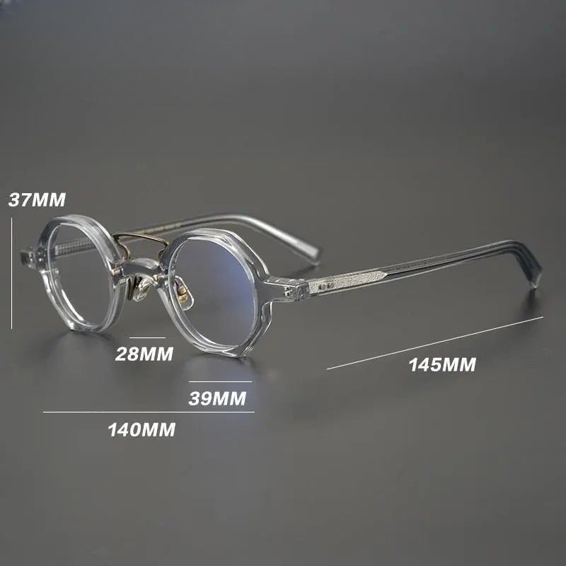 Unisex Round Full Rim Acetate Double Bridge Prescription Glasses Gxyj706 — view 5 | Rx Spectacle