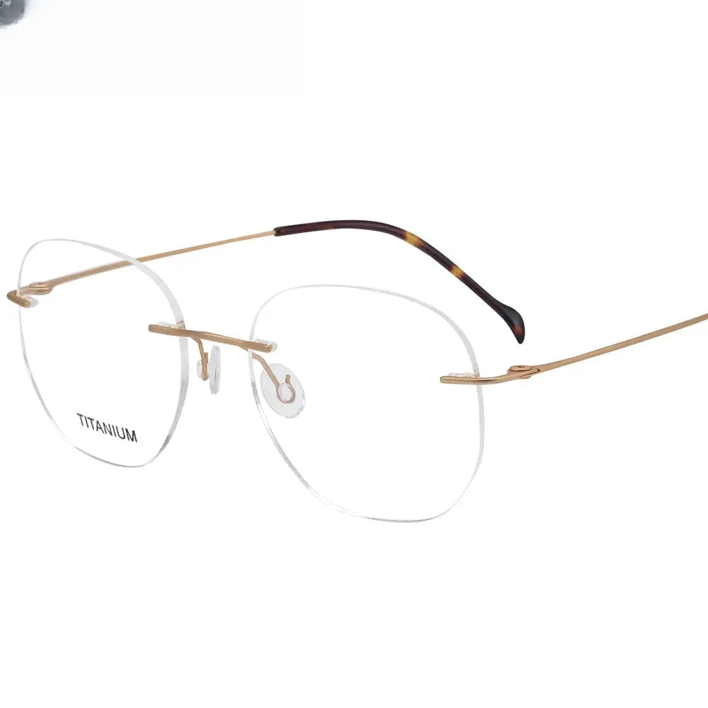 Women's Polygon Rimless Titanium Prescription Glasses 315010 — view 1 | Rx Spectacle