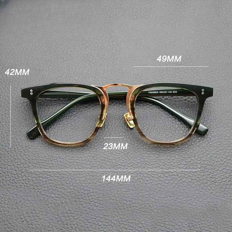 Unisex Oval Full Rim Acetate Prescription Glasses Gxyj843 — view 9 | Rx Spectacle