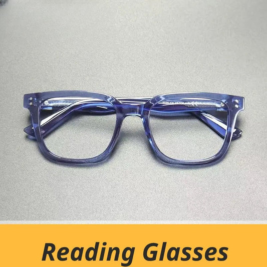 Unisex Square Full Rim Titanium Reading Glasses Gxy2225 — view 1 | Rx Spectacle