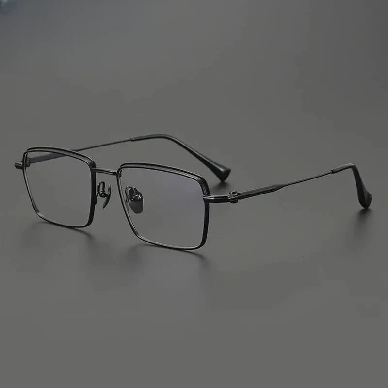 Unisex Square Full Rim Titanium Prescription Glasses Gxyj4006 — view 3 | Rx Spectacle