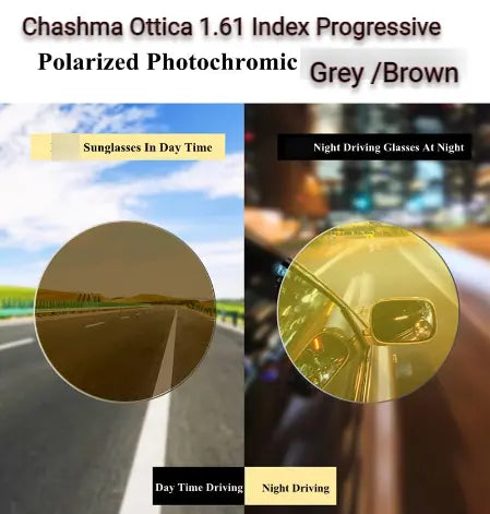 Progressive Polarized Photochromic Driving Lenses — view 1 | Rx Spectacle