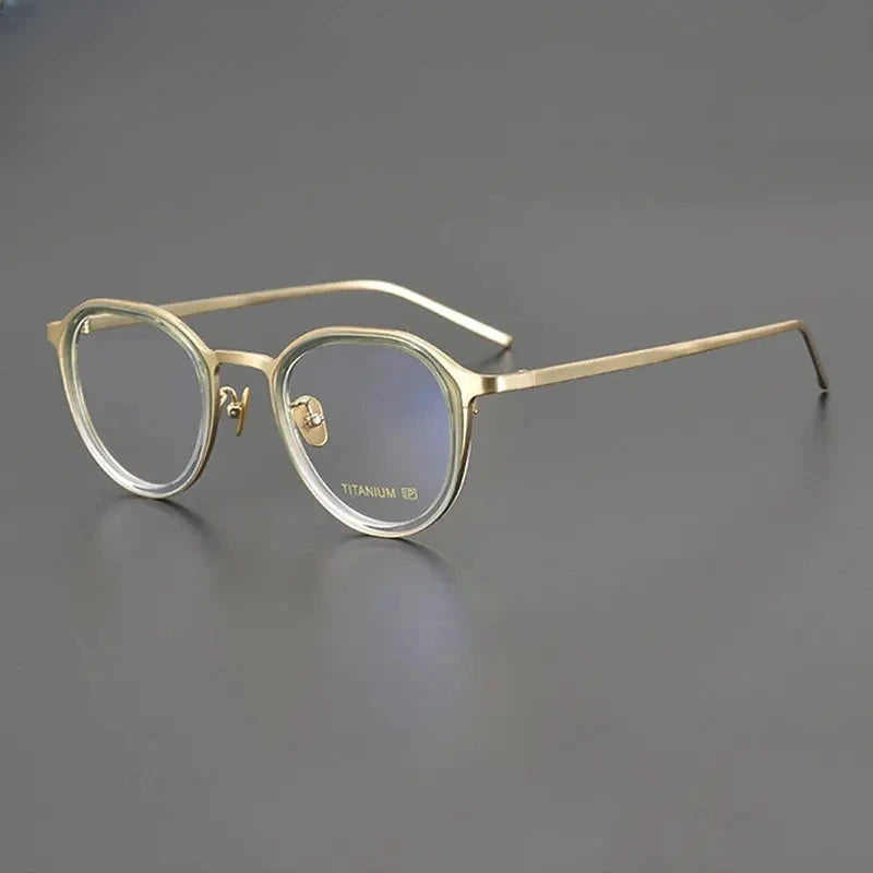 Unisex Square Full Rim Titanium Prescription Glasses Gxyj1202 — view 1 | Rx Spectacle