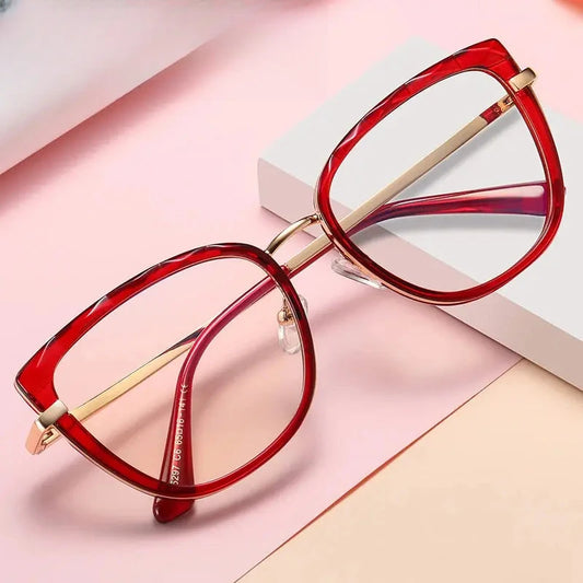 Women's Cat Eye Full Rim TR90 Prescription Glasses 95297 — view 1 | Rx Spectacle