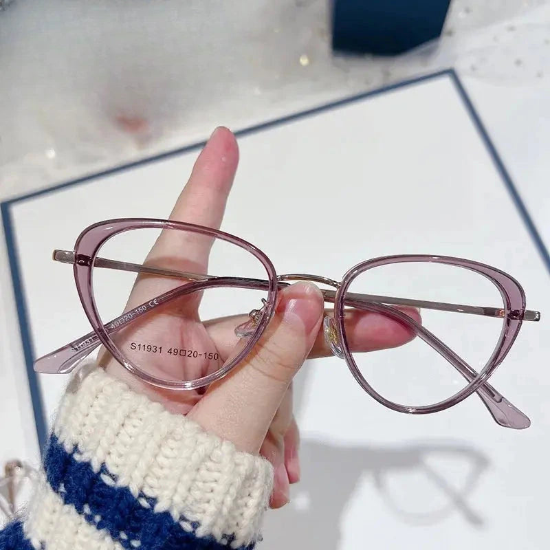 Women's Cat Eye Full Rim Titanium Prescription Glasses 119314 — view 3 | Rx Spectacle
