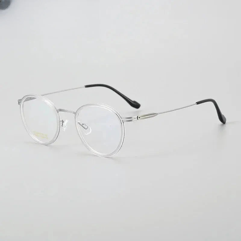 Women's Round Full Rim Titanium Prescription Glasses 404004 — view 3 | Rx Spectacle