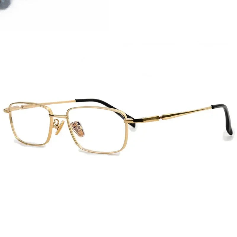 Women's Square Full Rim Titanium Prescription Glasses 85927 — view 5 | Rx Spectacle